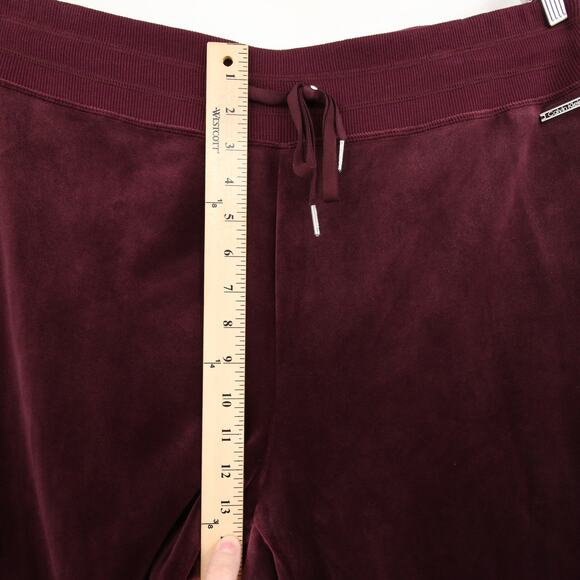 Calvin Klein Sweatpants Burgundy Purple Lounge Straight Leg Velvet Velour 1X - Picture 6 of 12